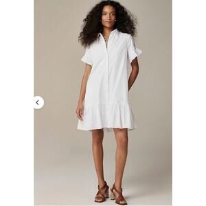 J.Crew Amelia White Shirtdress in Cotton Poplin XS